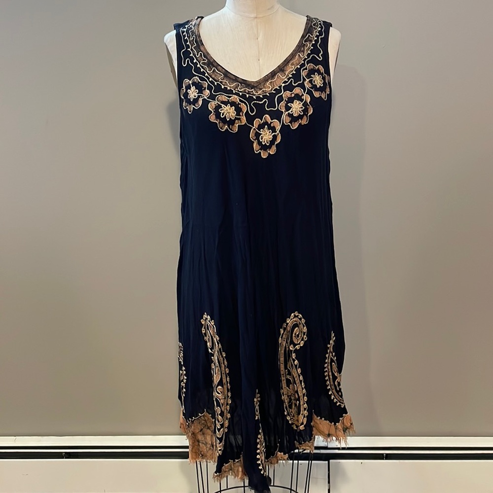 Creations sheer cover up embroidered dress